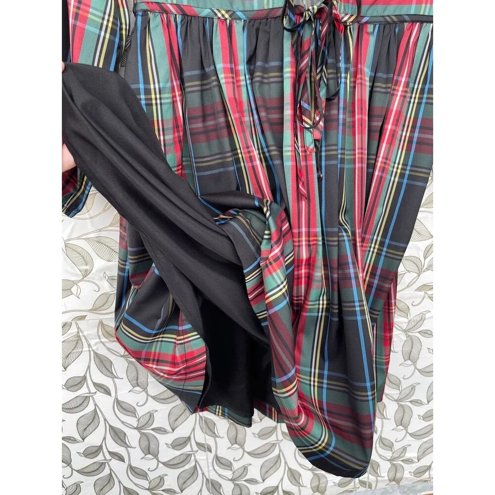 J.Crew Taffeta Mini Dress Stewart Plaid Size 00 Quiet Luxury Preppy